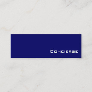 Navy white Concierge business cards