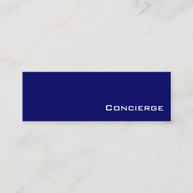 Navy white Concierge business cards (Front)