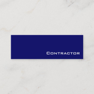 Navy white contractor business cards