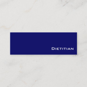 Navy white Dietician business cards