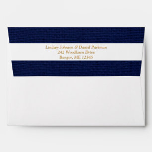 Navy, White Envelope for 5"x7" Sizes
