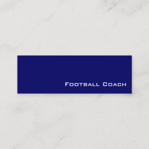 Navy white football coach business cards