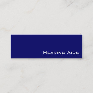Navy white hearing aids business cards