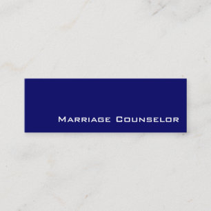 Navy white marriage counsellor business cards