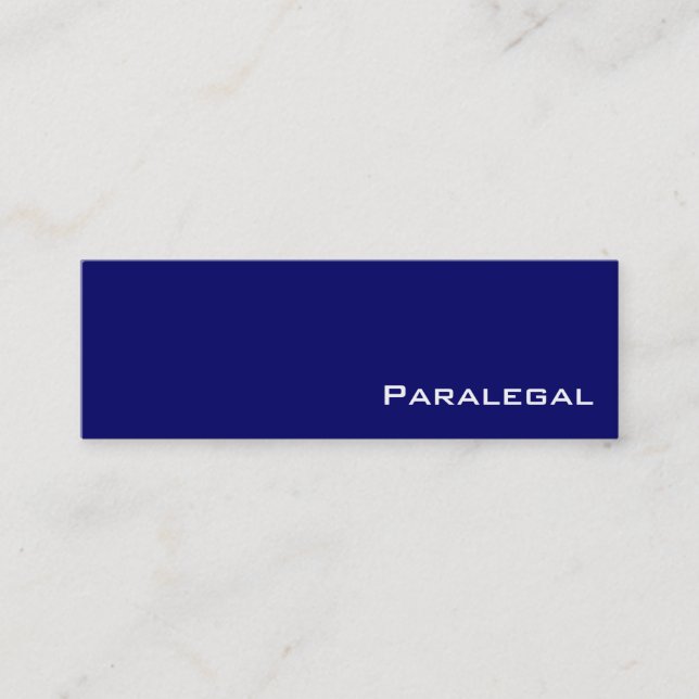 Navy white paralegal business cards (Front)