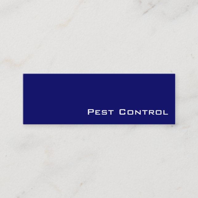 Navy white pest control business cards (Front)