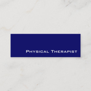 Navy white physical therapist business cards