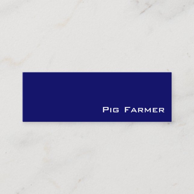 Navy white pig farmer business cards (Front)
