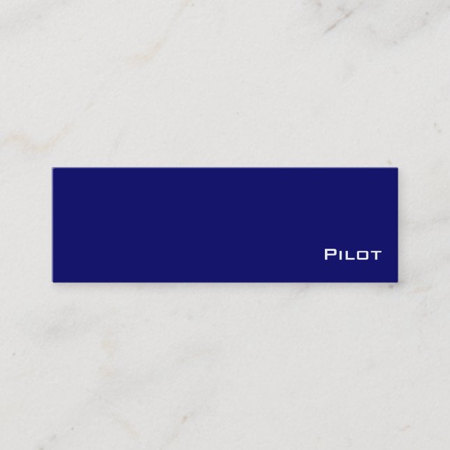 Navy white pilot business cards (Front)