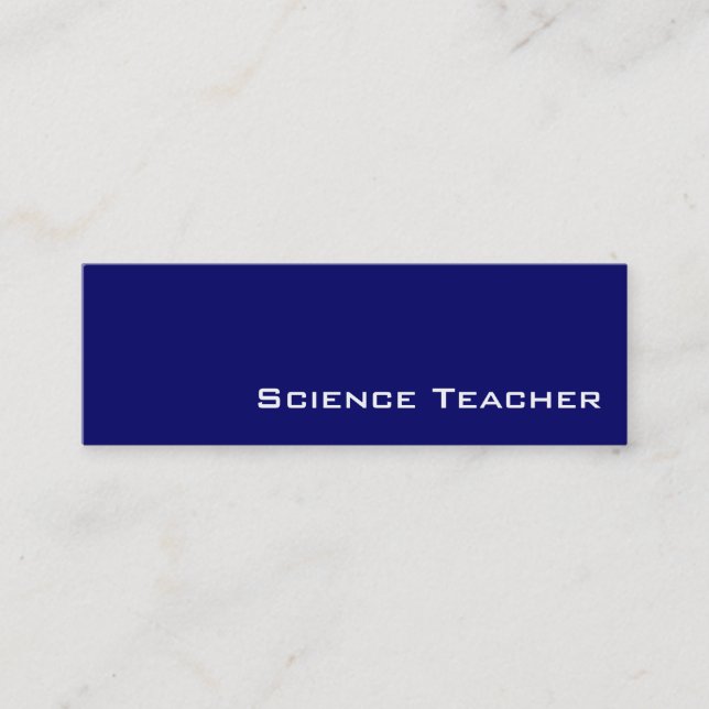 Navy white Science Teacher business cards (Front)