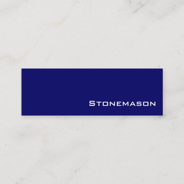 Navy white Stonemason business cards (Front)