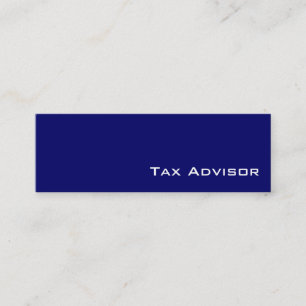 Navy white Tax Advisor business cards