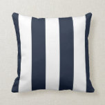 Navy & White Vertical Striped Decorative Cushion<br><div class="desc">Refresh your decor with this Navy & White Vertical Striped decorative throw pillow. Complete the look with coordinating designs from the mix and match Navy & White decorative throw pillow range. Perfect for garden use as well! Choose the outdoor pillow for a UV & mildew resistant polyester option. Different size...</div>