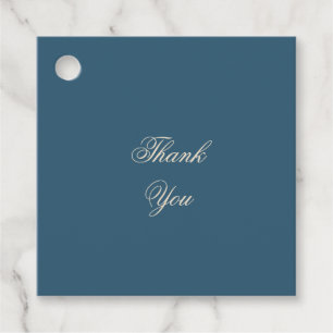 Navy White Wedding Favour Tags