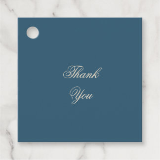 Navy White Wedding Favour Tags