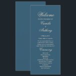 Navy White Wedding Programme<br><div class="desc">Navy White Wedding Program</div>