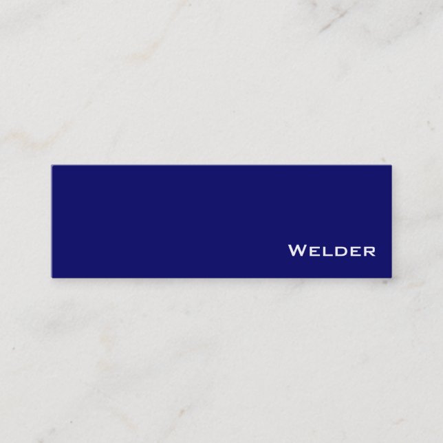 Navy white welder business cards (Front)