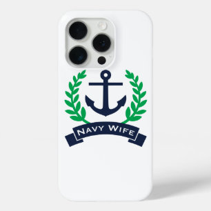 Navy Wife Anchor iPhone 15 Pro Case