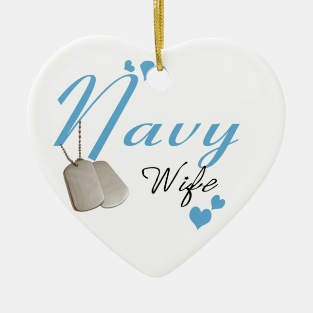 Navy Wife Ornament (Front)