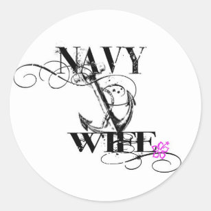 navy wife sticker