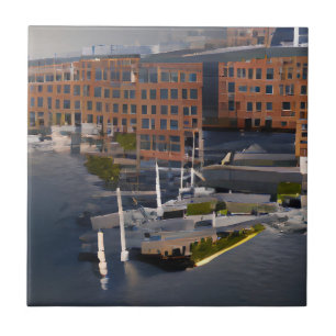 Navy Yard HD graphic abstract art Tile
