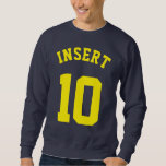 Navy & Yellow Adults | Sports Jersey Design Sweatshirt<br><div class="desc">Navy & Yellow Adults | Sports Jersey Design • Mens Jersey Sweatshirt</div>