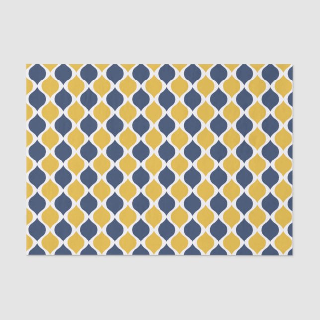 Navy & Yellow Tissue Paper (Front)
