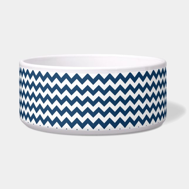 Navy Zigzag, Navy Chevron, Geometric Pattern (Front)