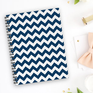 Navy Zigzag, Navy Chevron, Geometric Pattern Planner