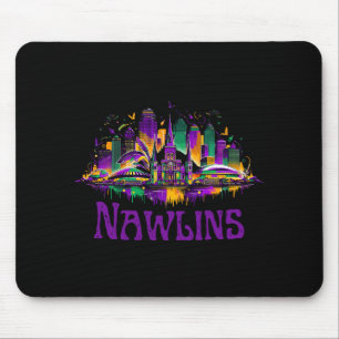 Nawlins New Orleans Cityscape Mardi-gras Souvenir  Mouse Pad