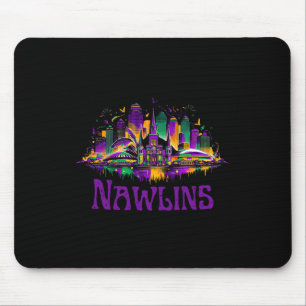 Nawlins New Orleans Cityscape Mardi-gras Souvenir Mouse Pad
