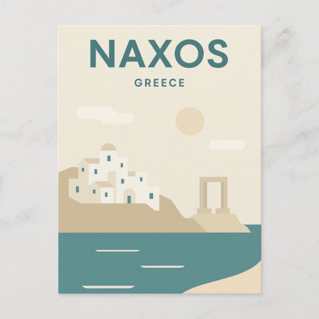 Naxos Greece Minimalist Postcard (Front)