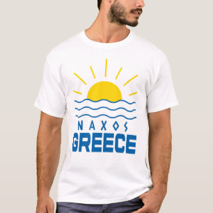 Naxos Greece Sunshine And Sea Men's White T-Shirt