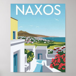 Naxos Greece Travel Poster