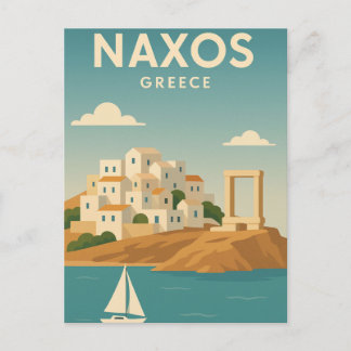 Naxos Greece Vibrant minimalist Postcard