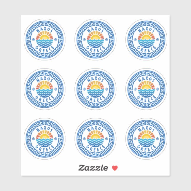 Naxos Island, Greece Multiple Pack Sticker (Sheet)