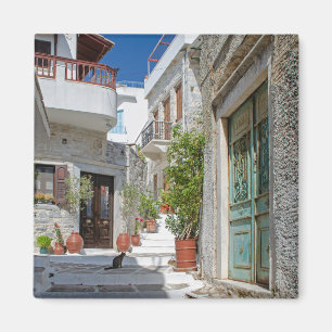 Naxos Village Cat Magnet