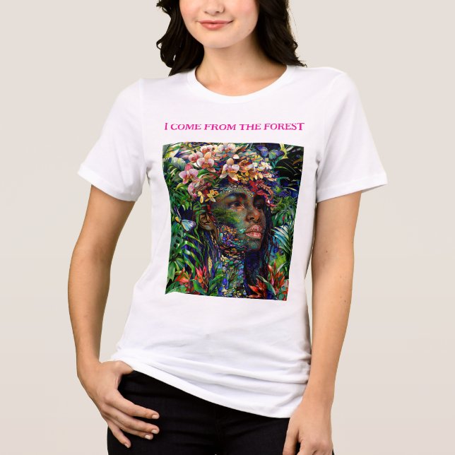 “Nayari” - Jungle Mirage - Women In Amazonia   Tri-Blend Shirt (Front)
