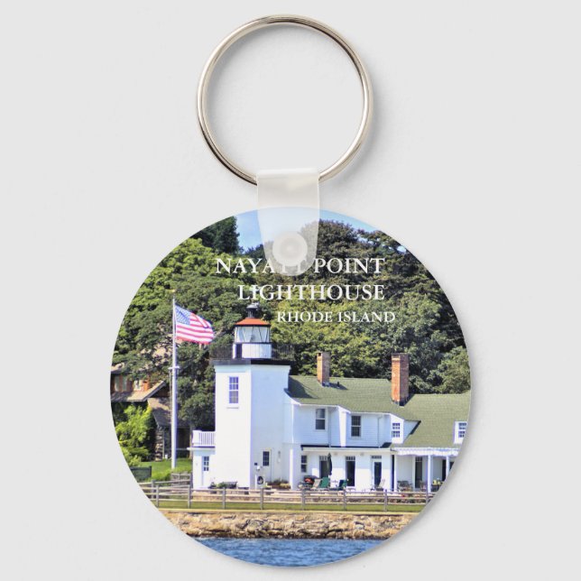 Nayatt Point Lighthouse, Rhode Island Keychain (Front)