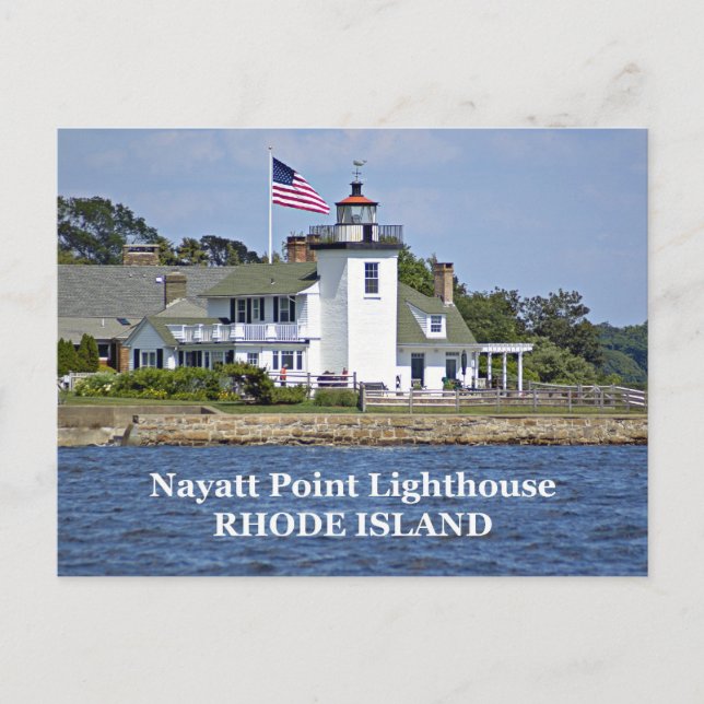 Nayatt Point Lighthouse, Rhode Island Postcard (Front)