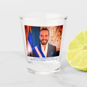 Nayib Bukele, President of El Salvadore Shot Glass