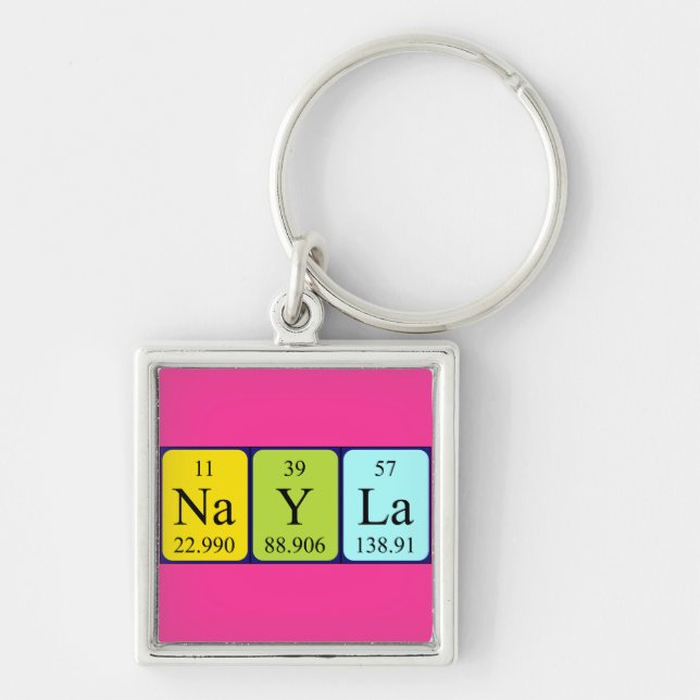 Nayla periodic table name keyring (Front)
