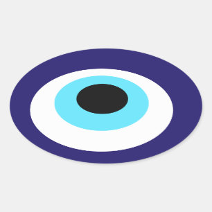 Nazar amulet (nazar boncuğu) oval sticker