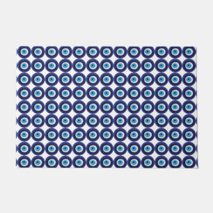 Nazar Evil Eye Protection Amulet Blue Bead Symbol Doormat