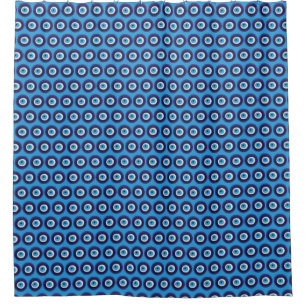 Nazar Evil Eye Protection Amulet Blue Bead Symbol  Shower Curtain