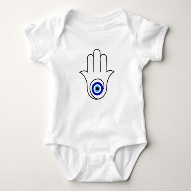 Nazar Evil Eye Protection Baby Bodysuit (Front)