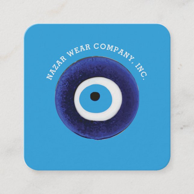 Nazar Evil Eye Protection Symbol Square Business C Card (Front)