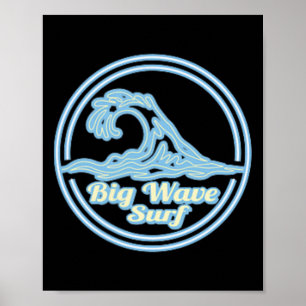 Nazaré Portugal Big Wave Surf Club, Surfing Graphi Poster
