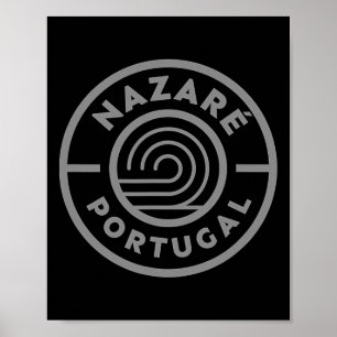 Nazaré Portugal Big Wave Surfing Surf Poster