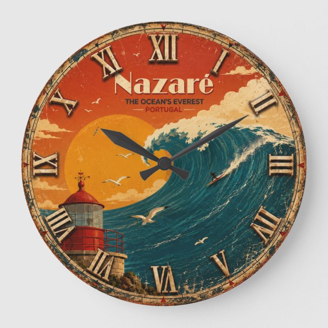 Nazaré Portugal Giant Large Clock (Front)